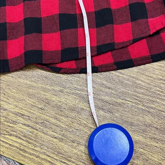 Eddie Baue Red and Black Plaid Button Down Shirt dress - Picture 5 of 6